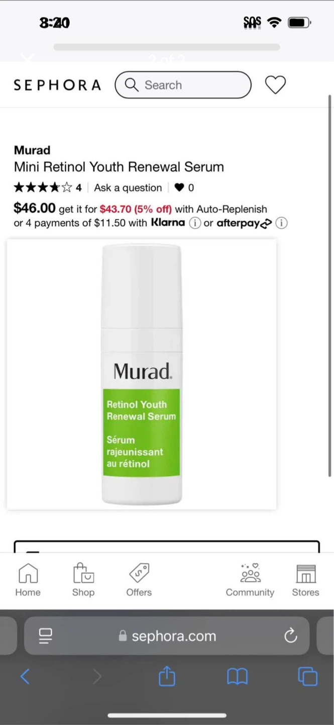 Murad Retinol Youth Renewal Serum 10ml