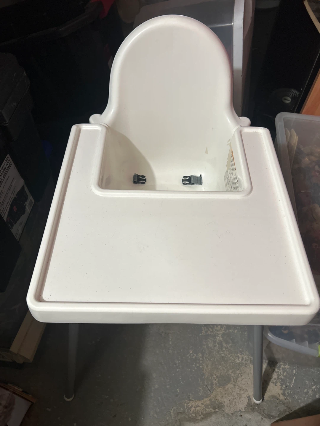 White High Chair with Tray