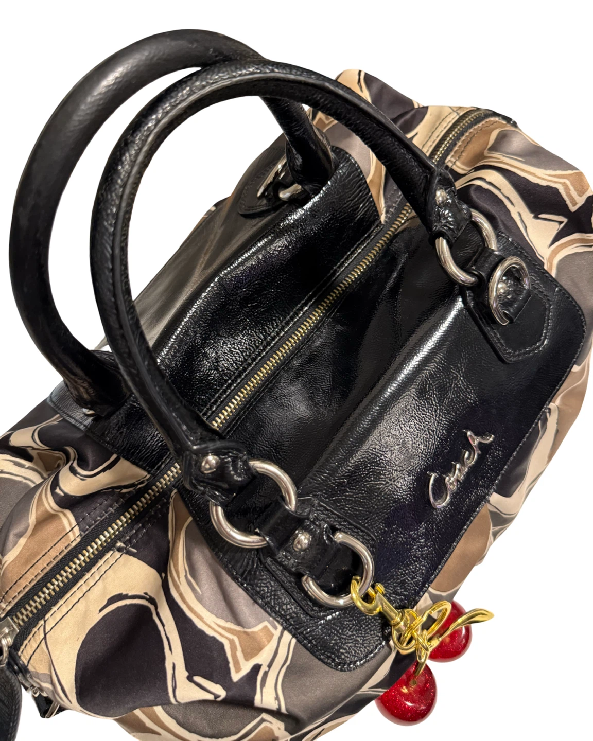Y2K Coach Sateen Ashley Scarf Print Satchel Purse - photo 4