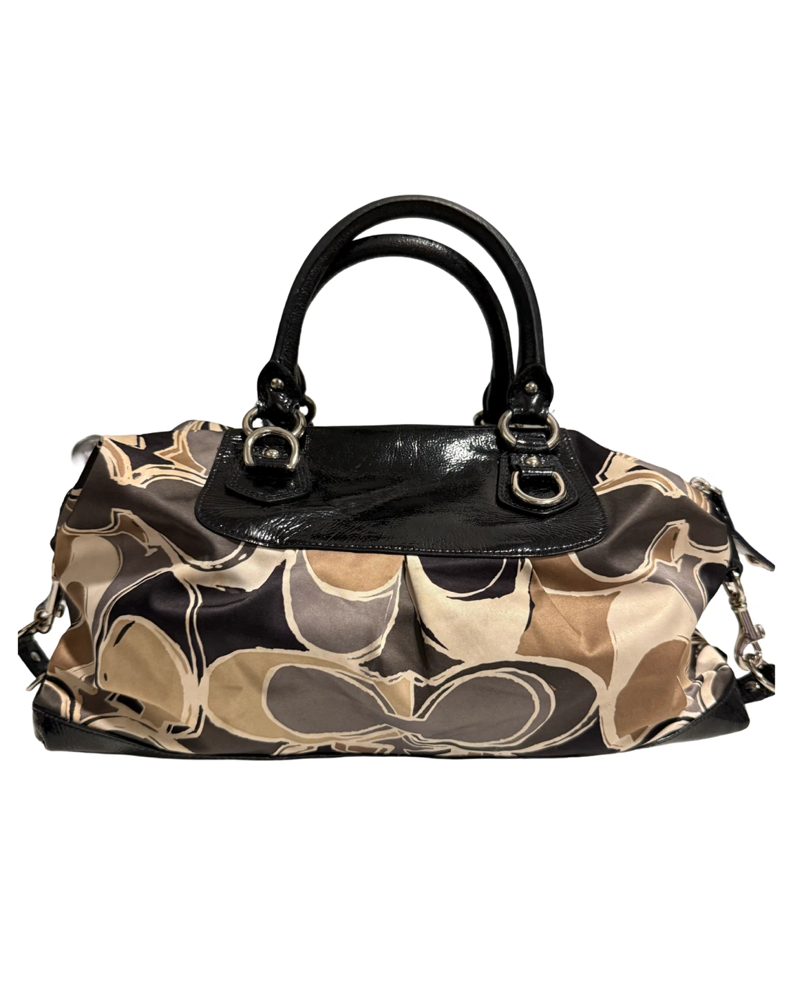 Y2K Coach Sateen Ashley Scarf Print Satchel Purse - photo 5