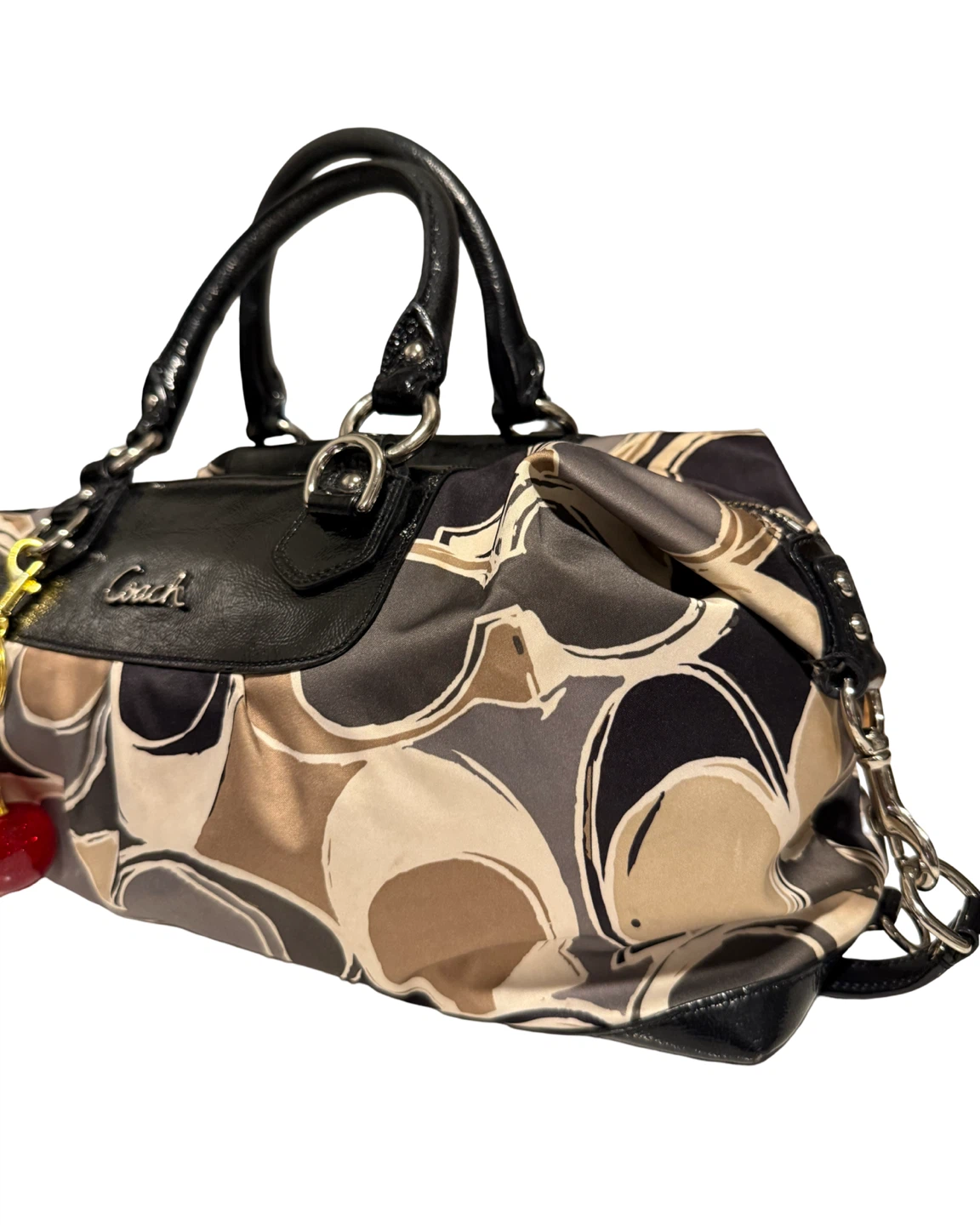 Y2K Coach Sateen Ashley Scarf Print Satchel Purse - photo 3