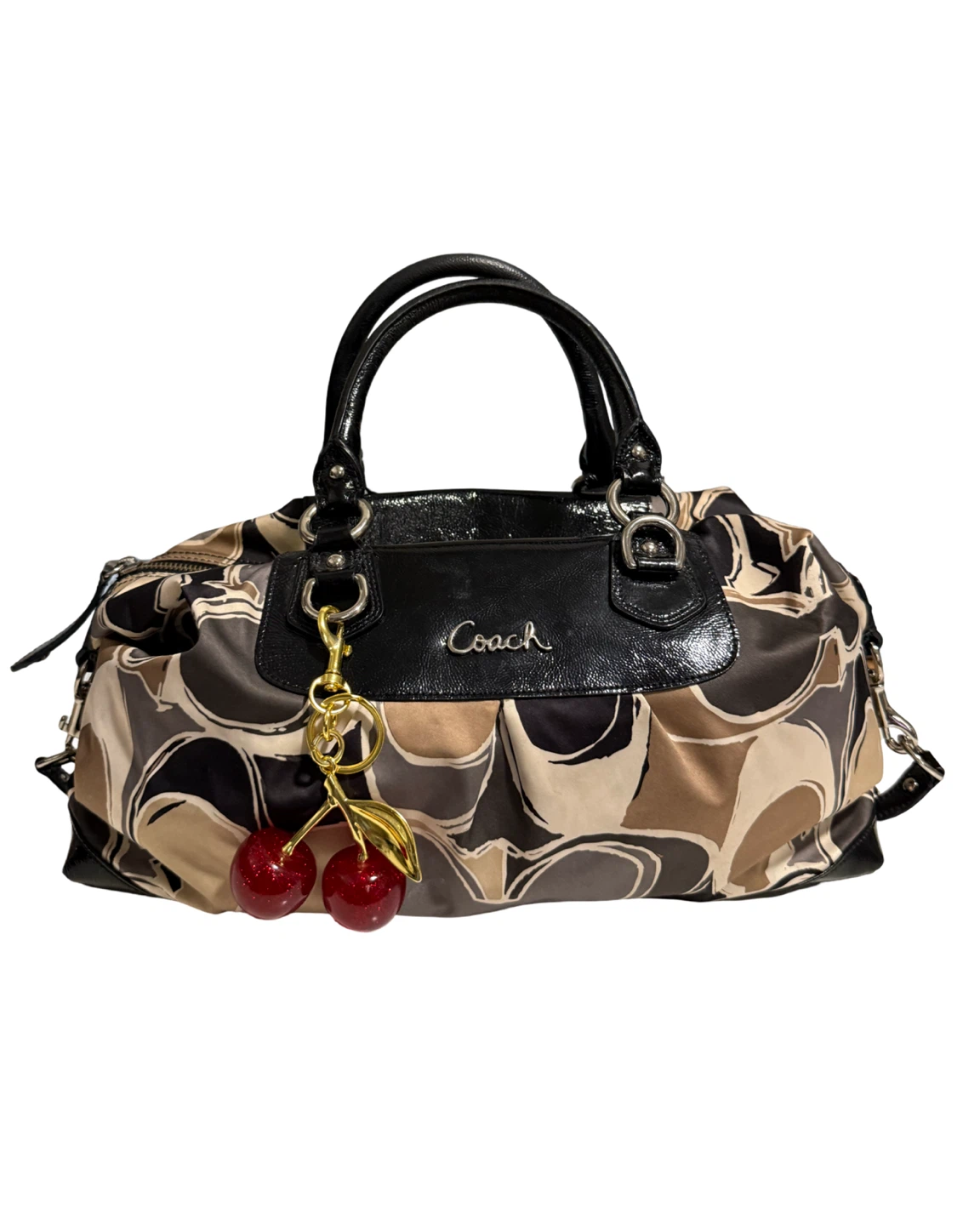 Y2K Coach Sateen Ashley Scarf Print Satchel Purse