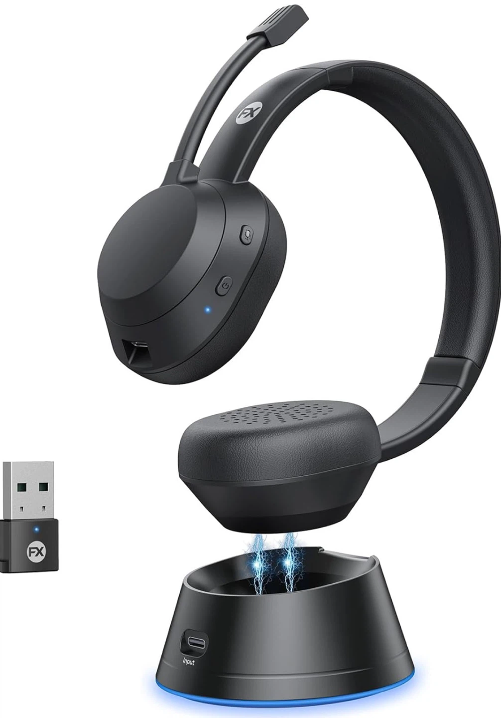 FXWONTY Wireless Headset with Mic for Work