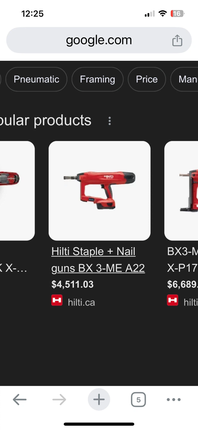 Hilti BX 3-ME A22 Staple + Nail Gun