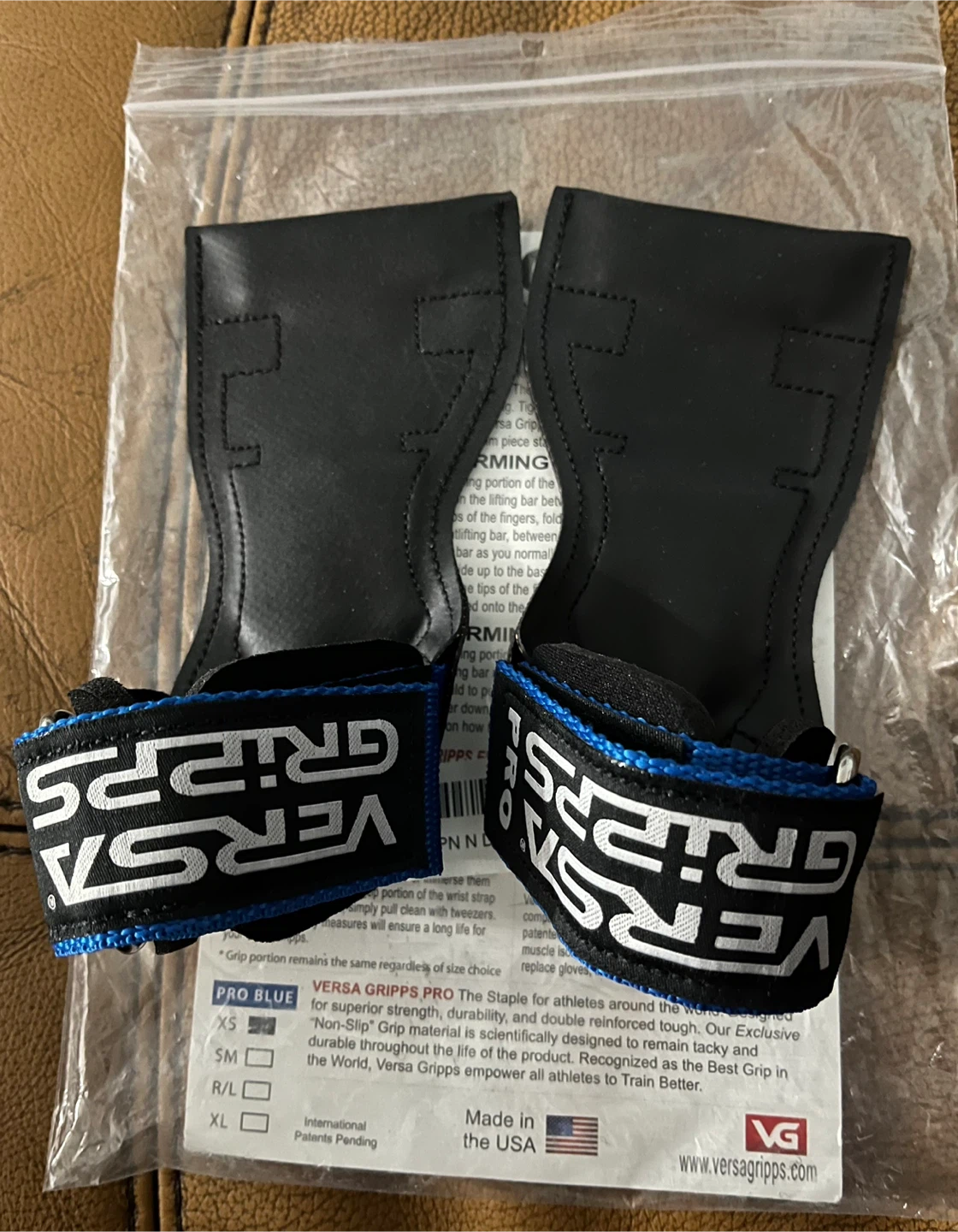 Versa Gripps PRO VG Pro 550 Blue XS Weightlifting Grips