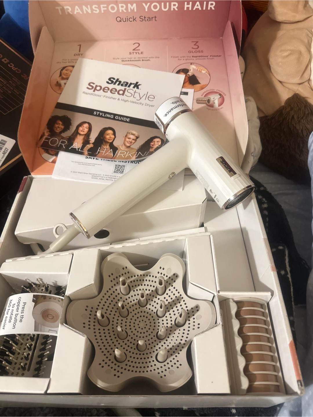 Shark SpeedStyle  & High-Velocity Dryer - White - photo 3