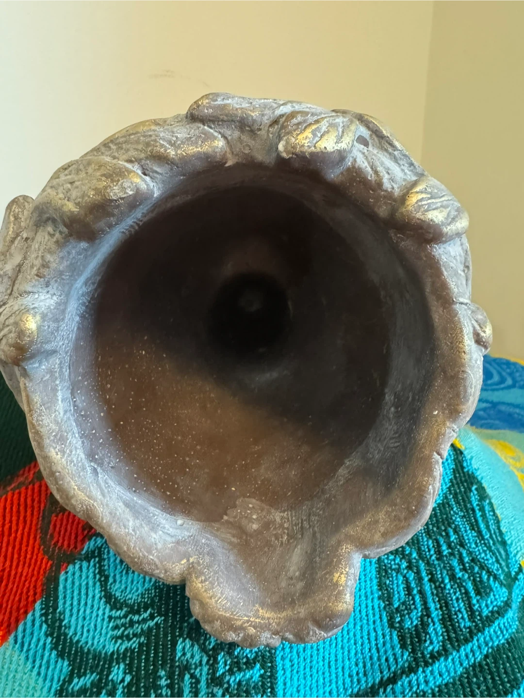 Bronze-look Head Planter Sculpture - photo 3