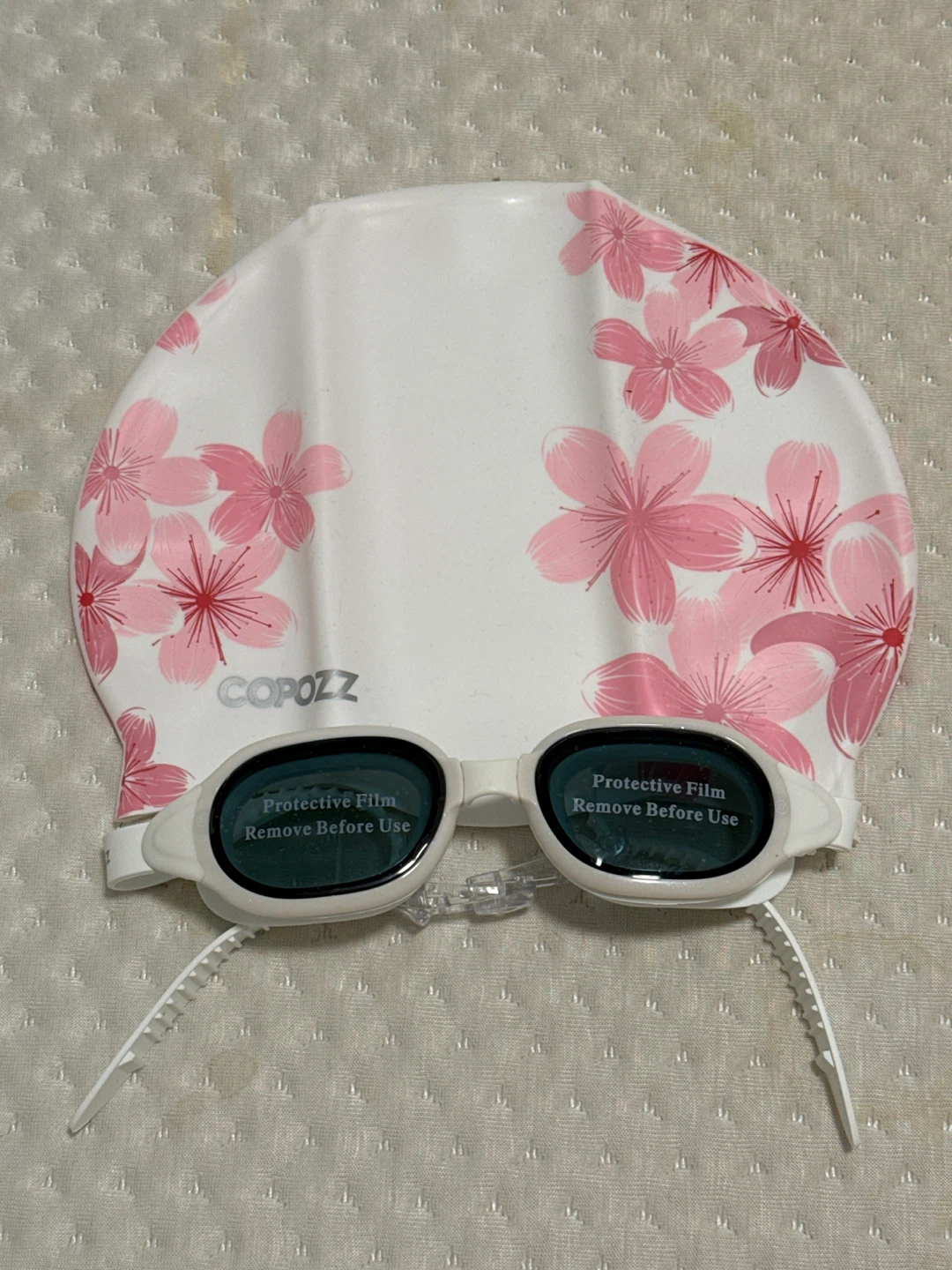 COPOZZ Swim Cap and Goggles Set