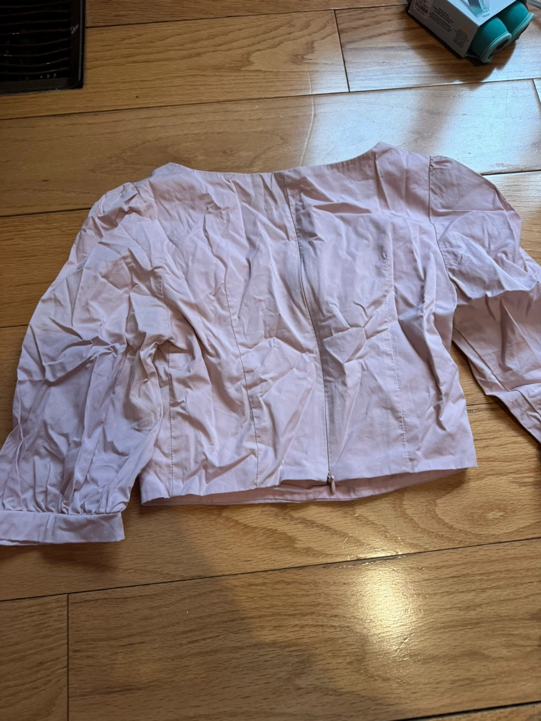 Pink Puff Sleeve Square Neck Top - photo 2