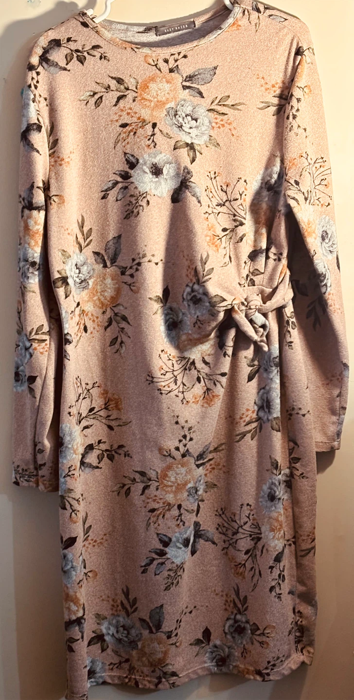 Suzy Shier Floral Knit Dress XL