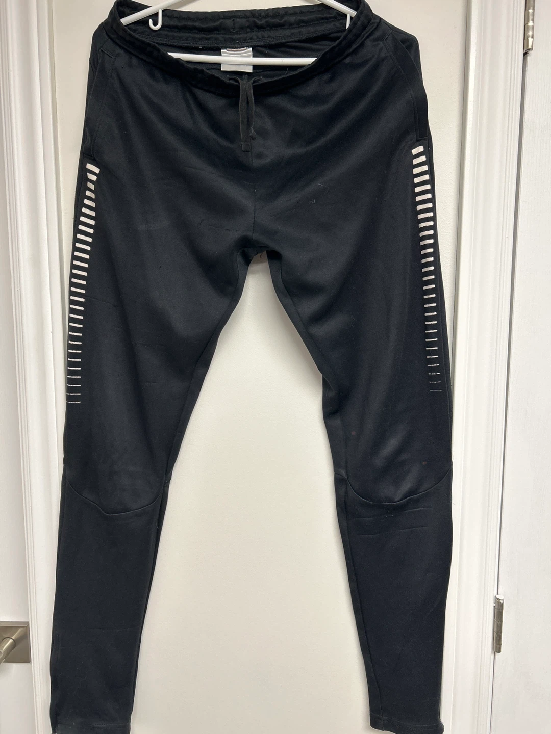 Nike Black Track Pants with White Stripe Detail - photo 3