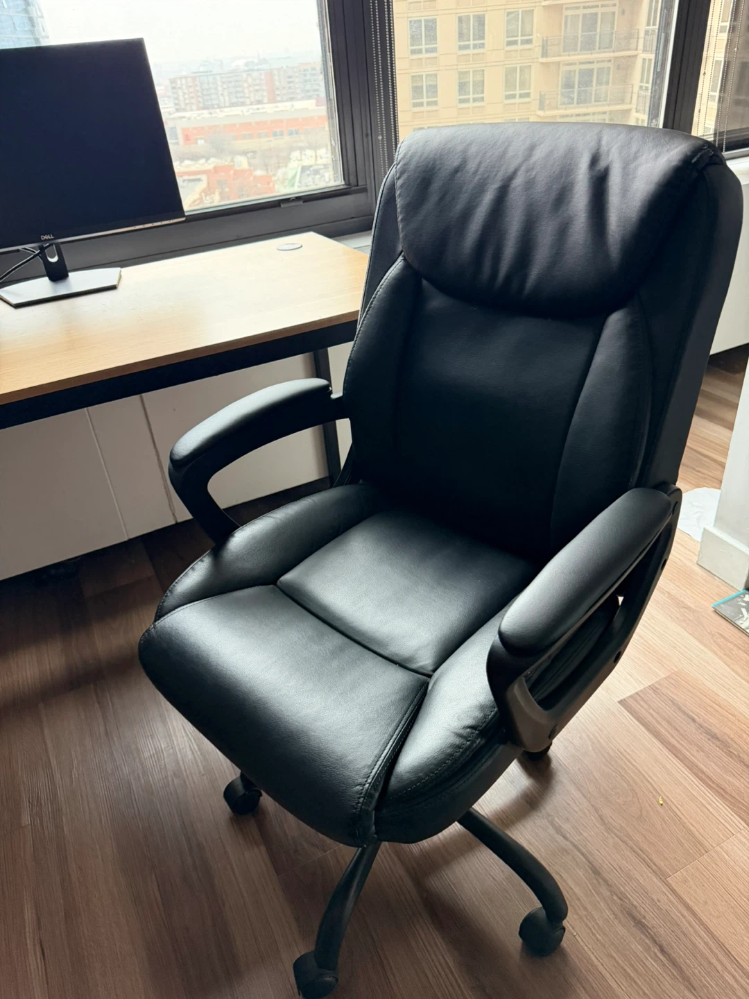 Black Faux Leather Executive Office Chair