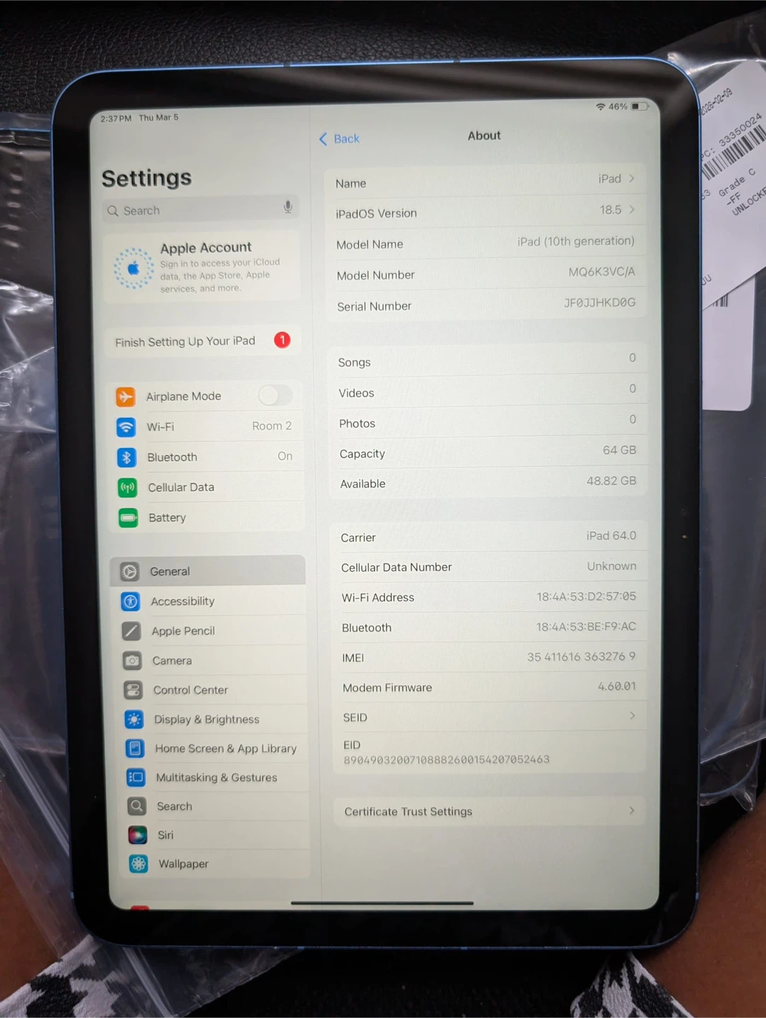 Apple iPad (10th gen) 64 GB - Blue