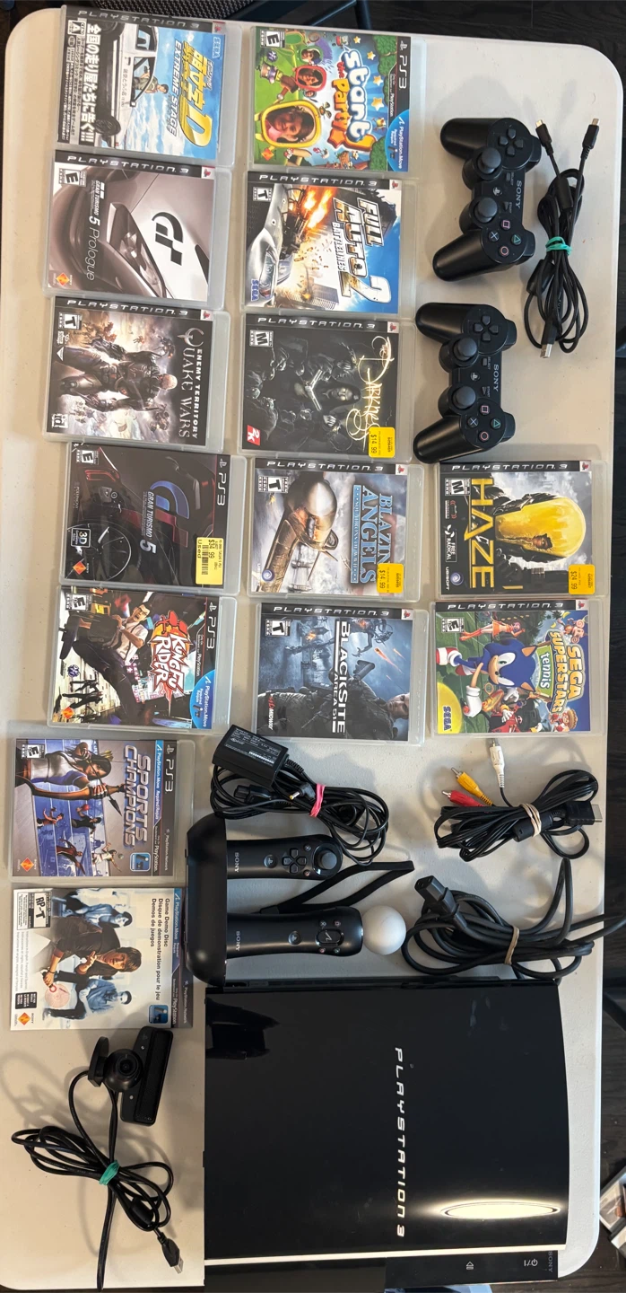 PlayStation 3 Console Bundle with Games and Controllers