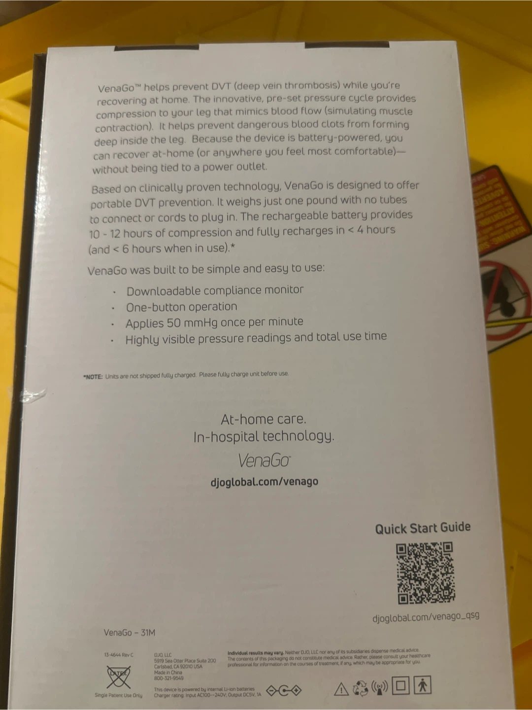 DJO VenaGo Portable DVT Prevention Device - photo 4