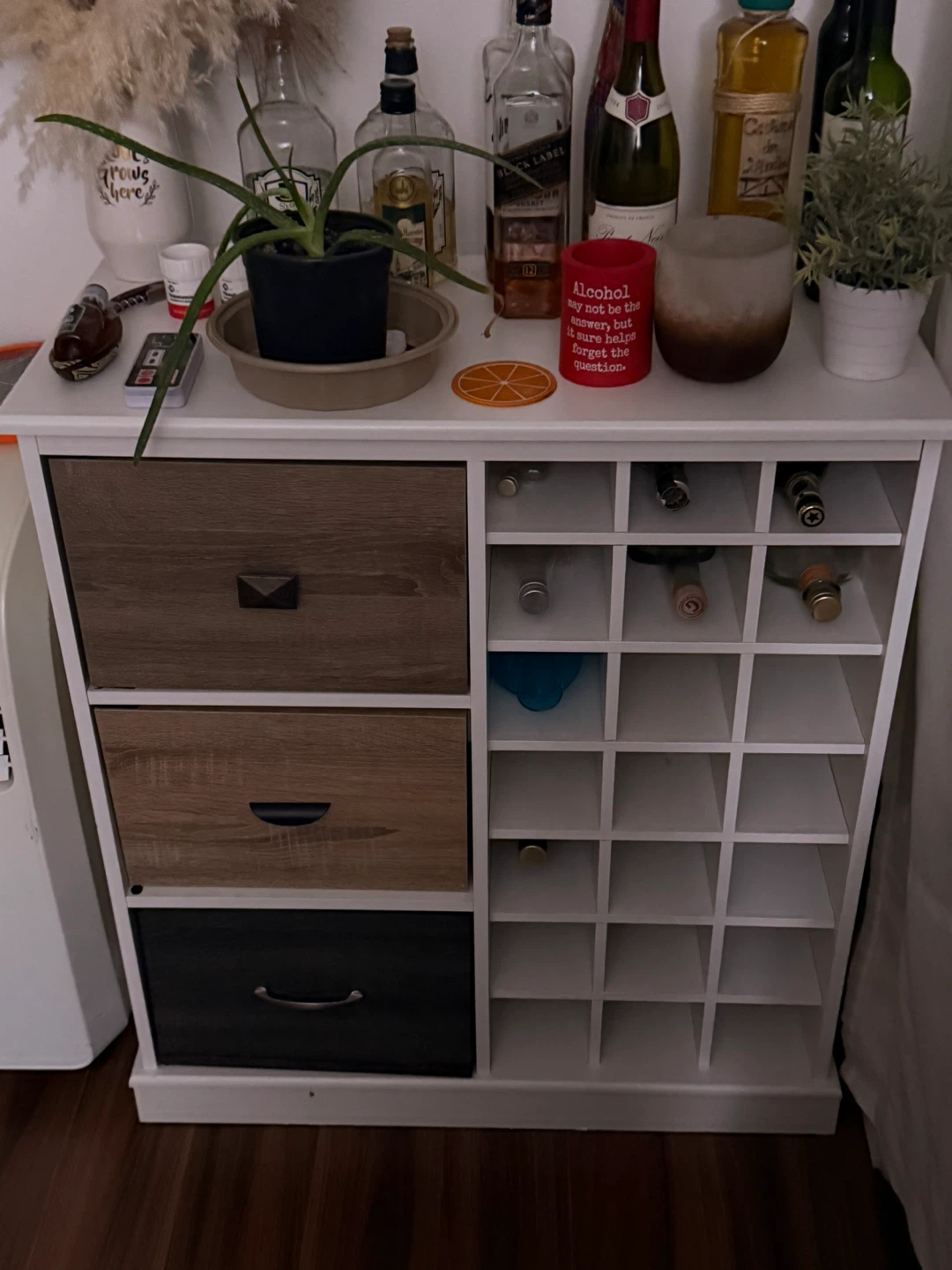 Wine Rack with Storage Drawers - photo 2