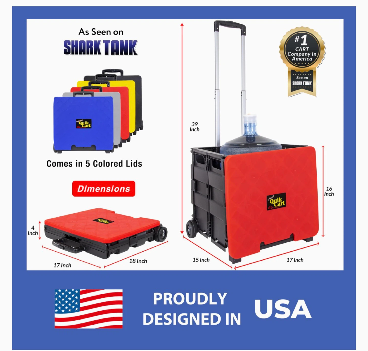 Original Quik Cart Rolling Utility Cart - photo 2