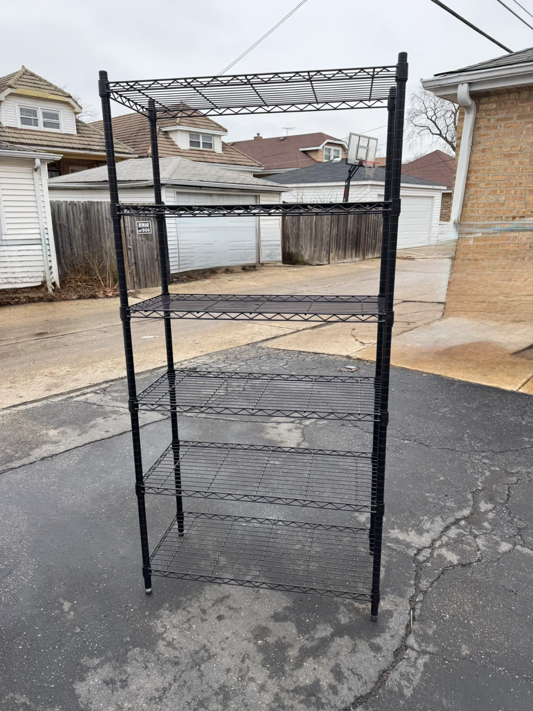 Black 6 Wire Shelving Unit - photo 2