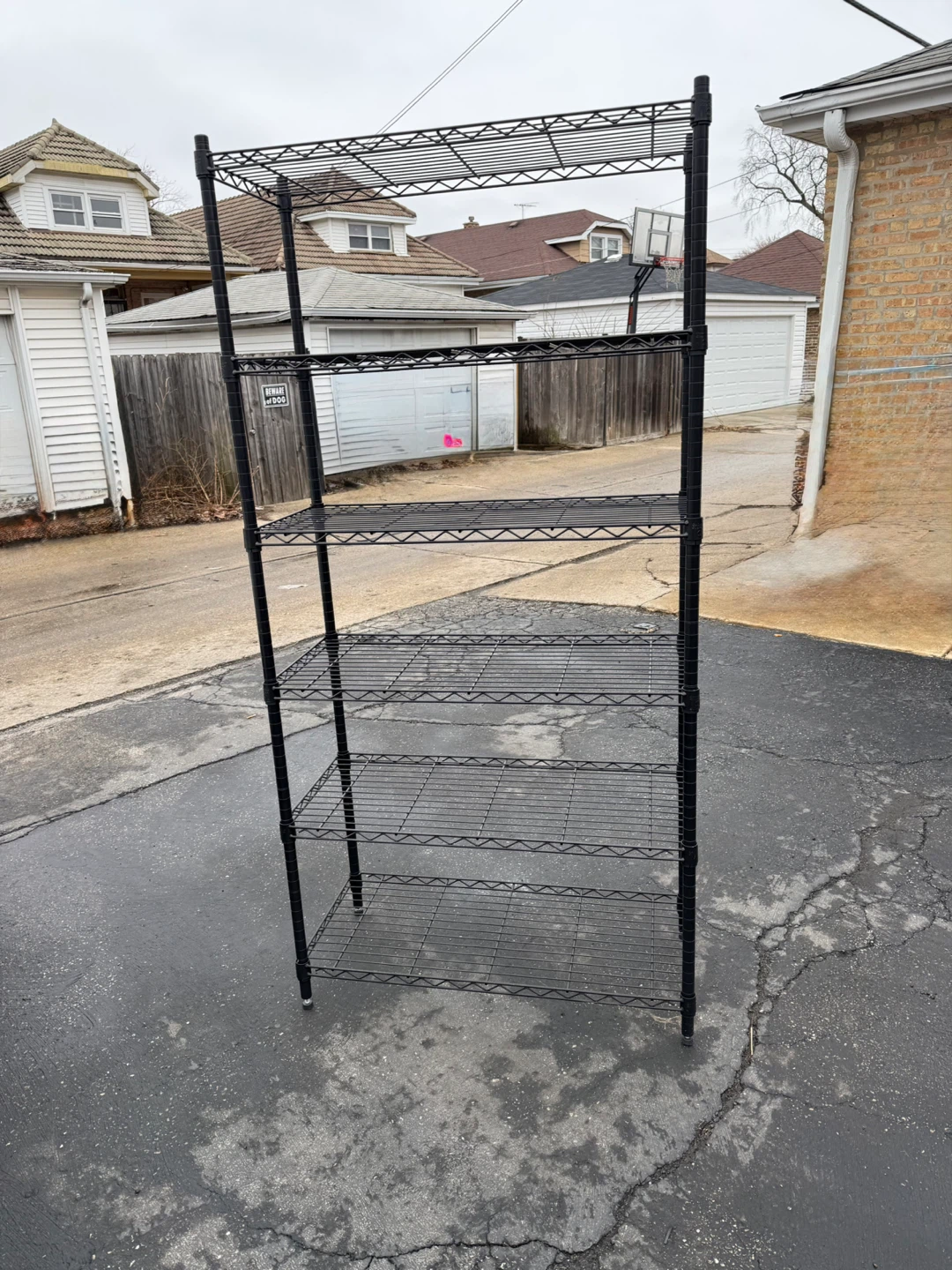 Black 6 Wire Shelving Unit