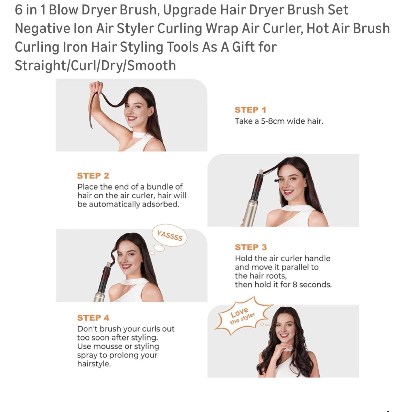 Brand New 6 in 1 Blow Dryer Brush Set - photo 3