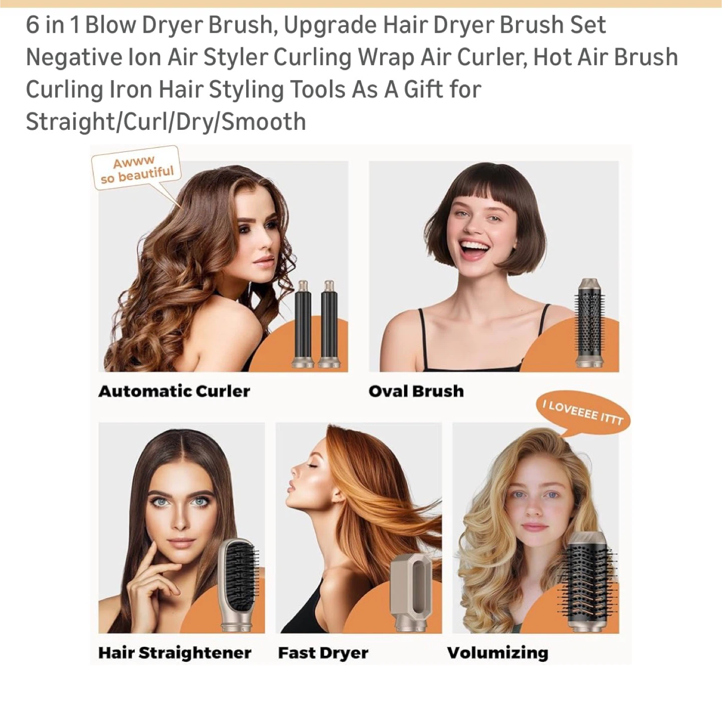 Brand New 6 in 1 Blow Dryer Brush Set - photo 2