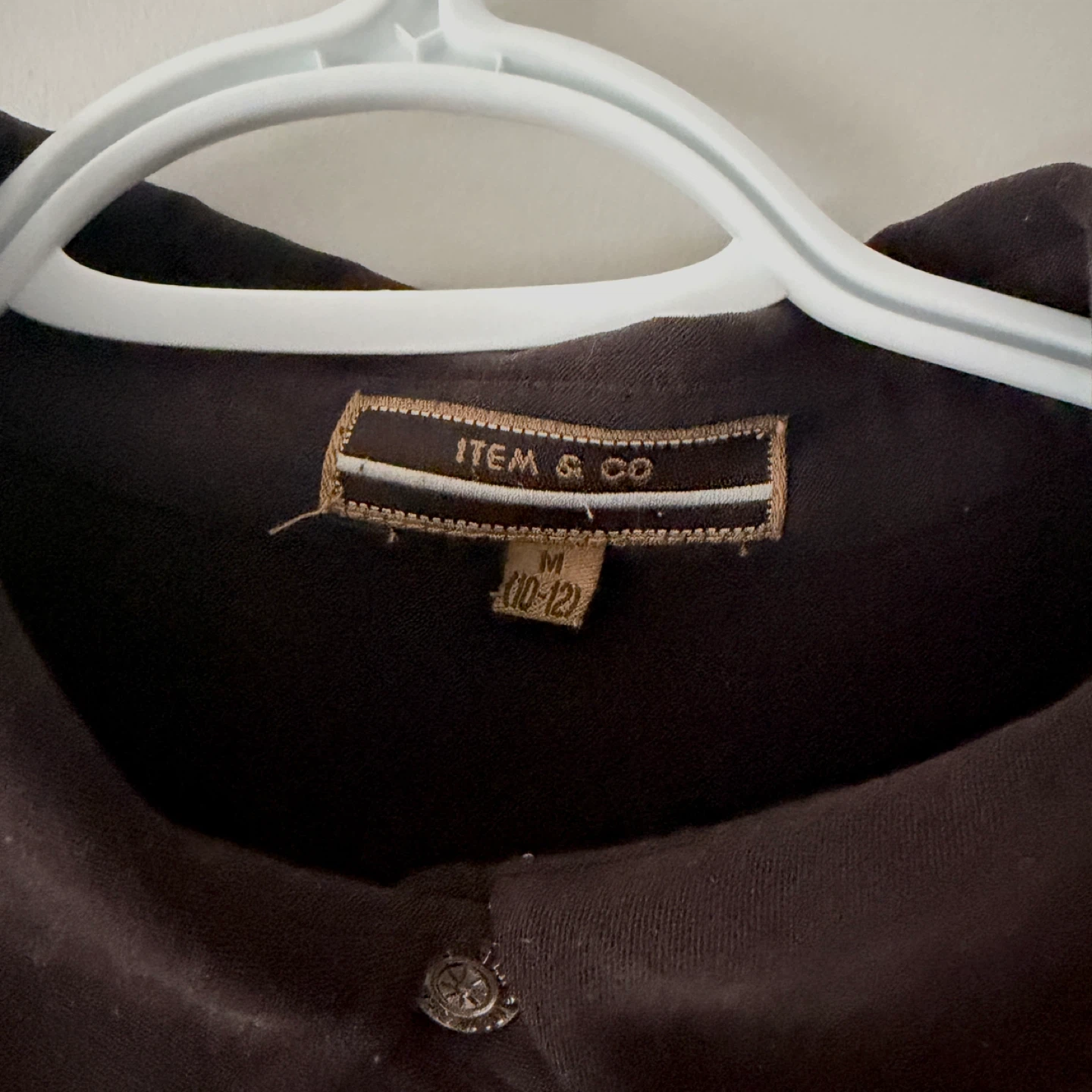 Vintage (Faux) Suede Brown Button Up Shirt - Size Medium - photo 2