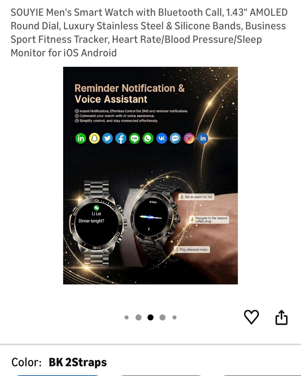 Brand New  Men's Smart Watch with Bluetooth Call - photo 3