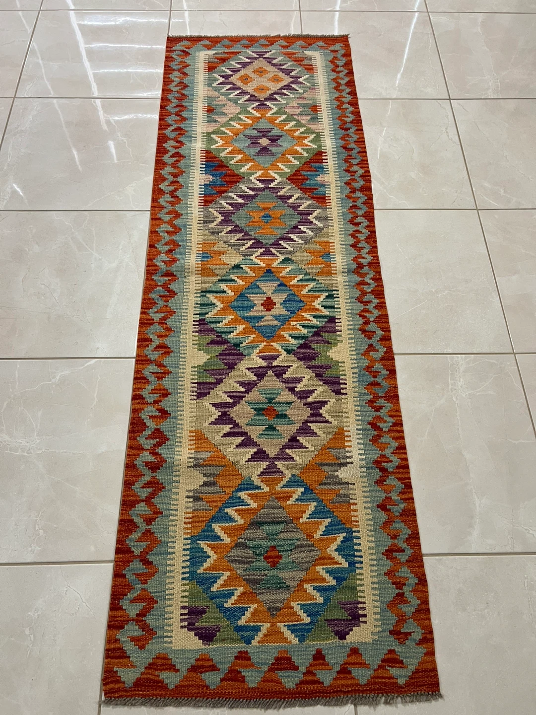 Hand-Knotted Wool Runner Rug - photo 4