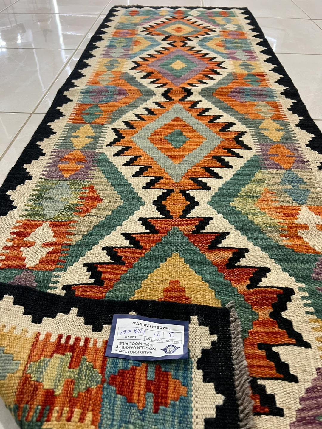 Hand-Knotted Wool Runner Rug - photo 3