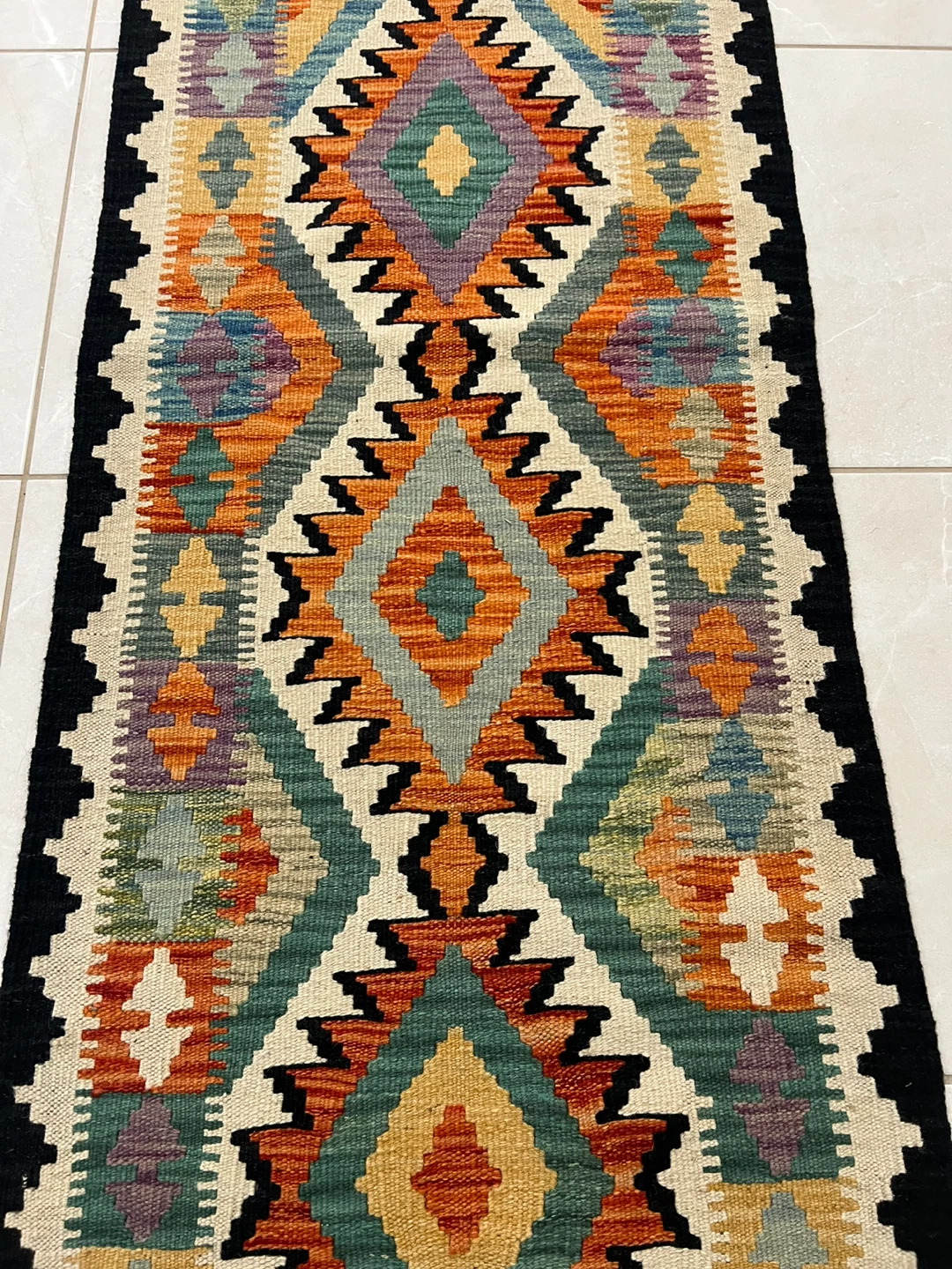 Hand-Knotted Wool Runner Rug - photo 2
