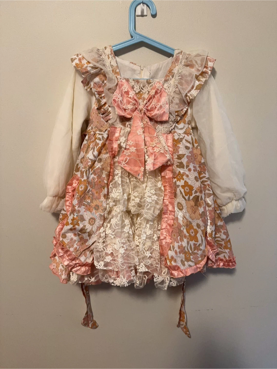 Toddler Floral Dress with Lace Details size 5-7T