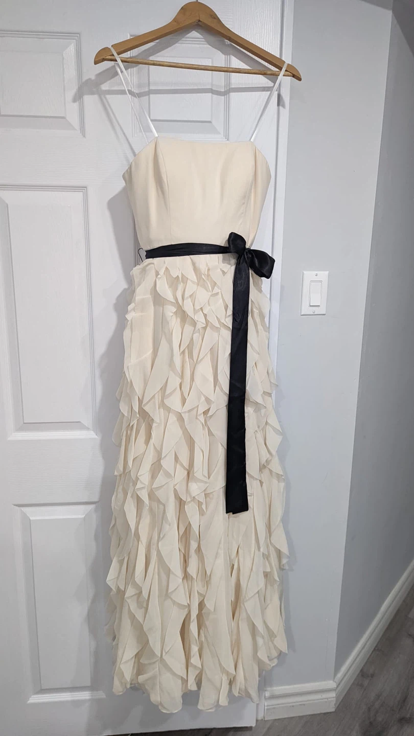 Cream Ruffle Gown Size 4