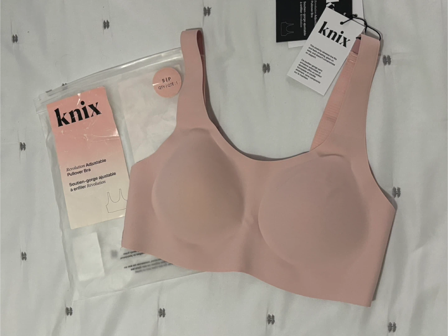 Knix Revolution Adjustable Pullover Bra - Rose Water