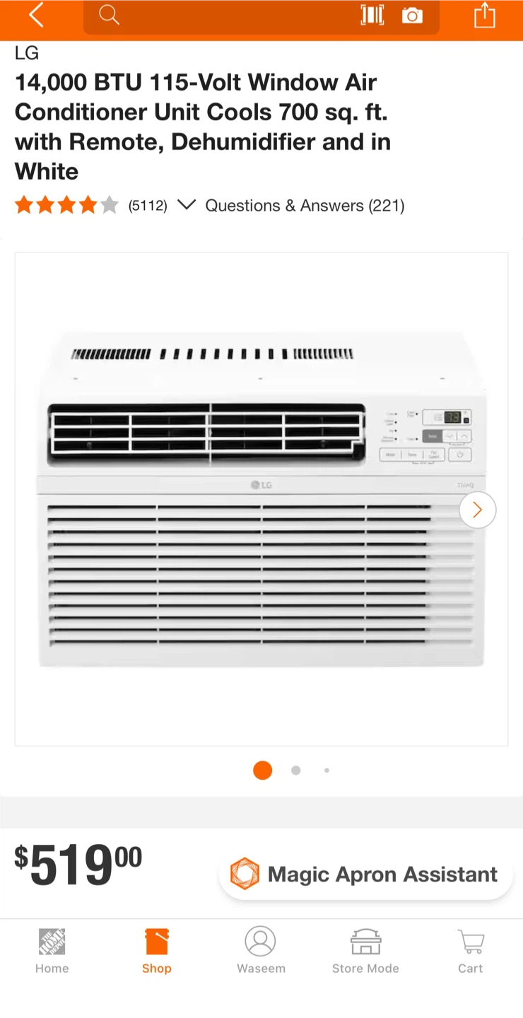 LG 14,000 BTU Window Air Conditioner - photo 3
