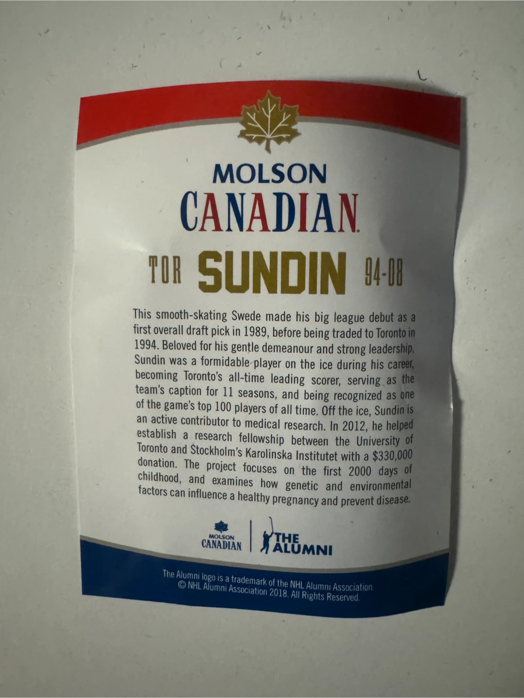 NEW Mats Sundin Toronto Maple Leafs Beanie - photo 4