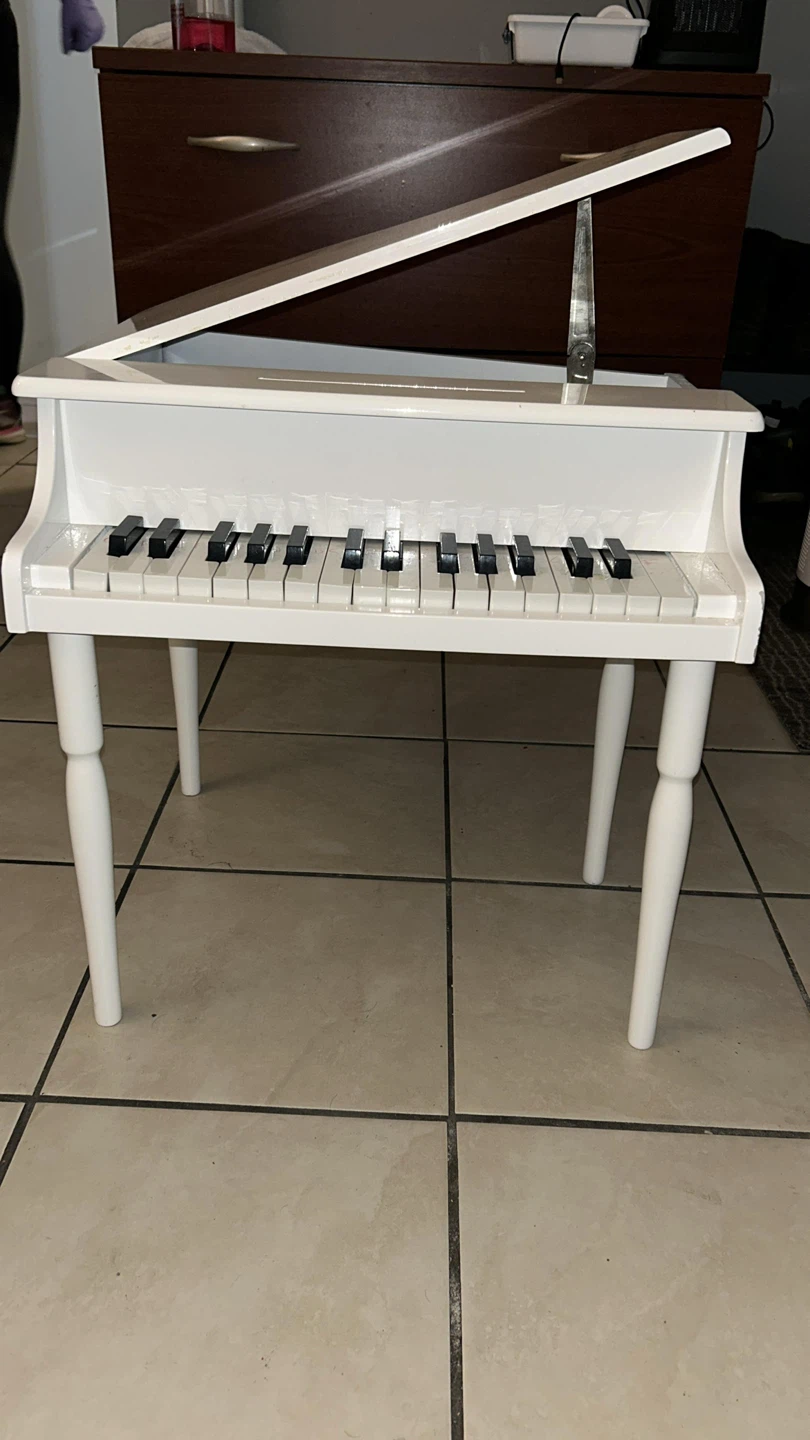 White Toy Grand Piano