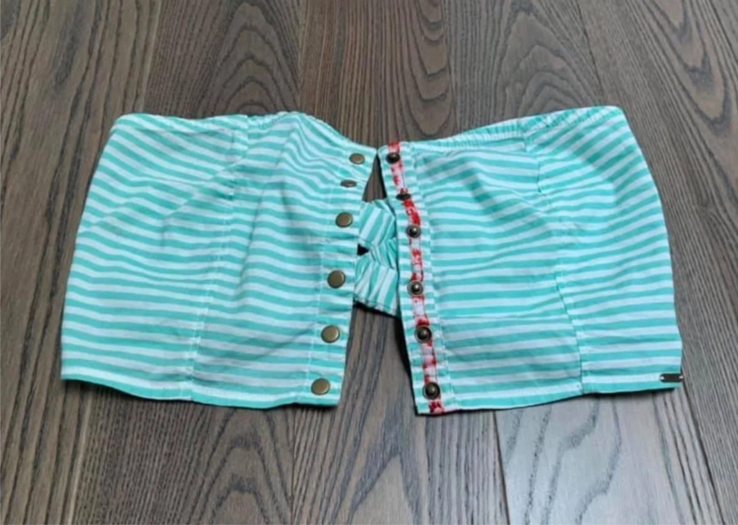 Garage Striped Bandeau Top - XS