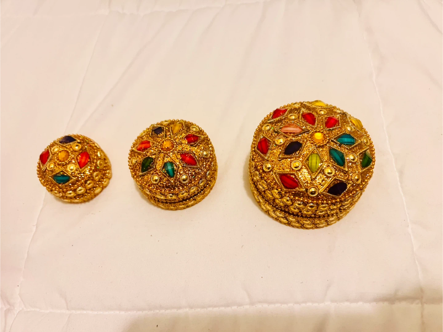 Set of 3 Decorative Trinket Boxes
