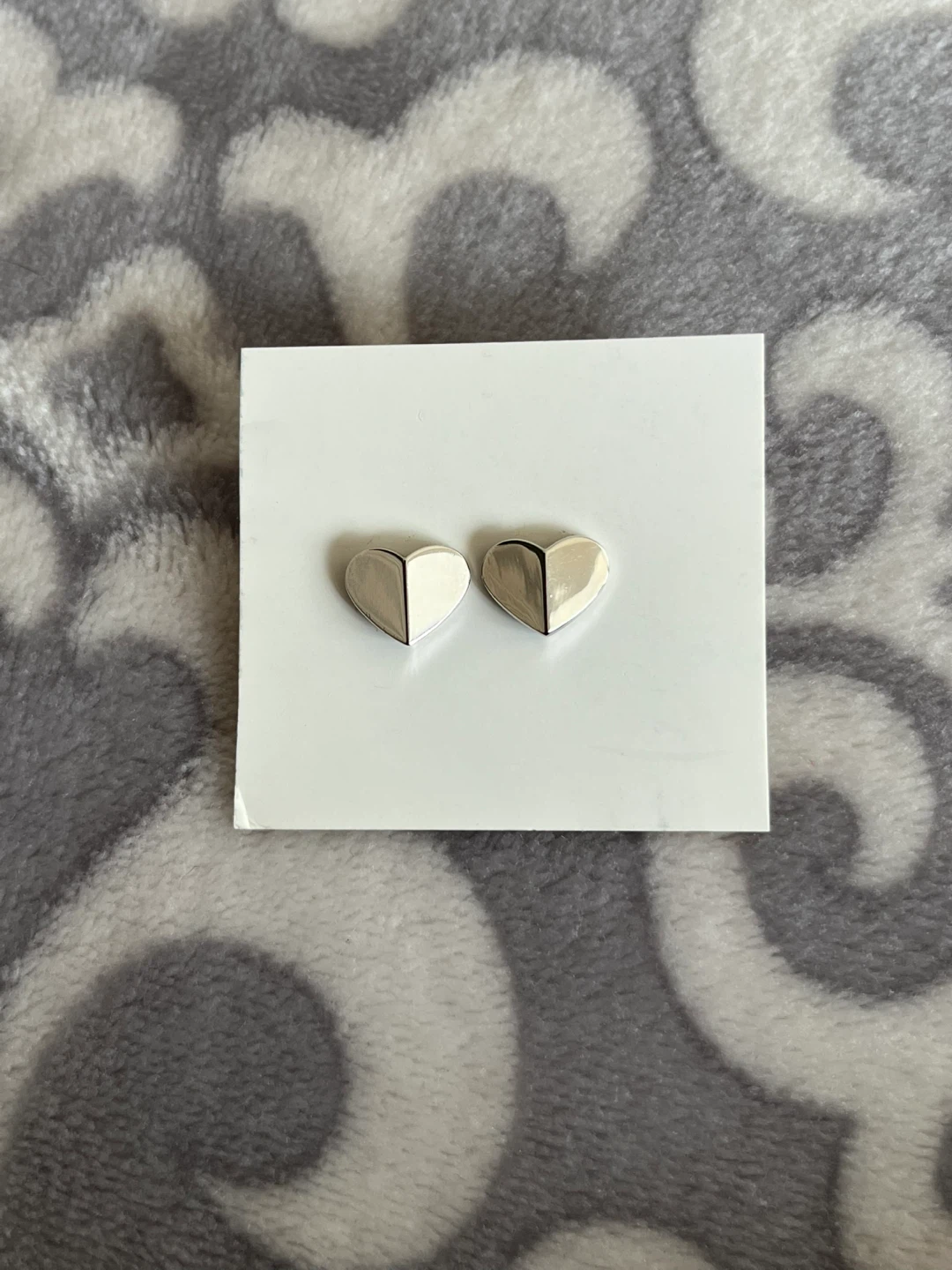 Kate Spade silver heart stud earrings