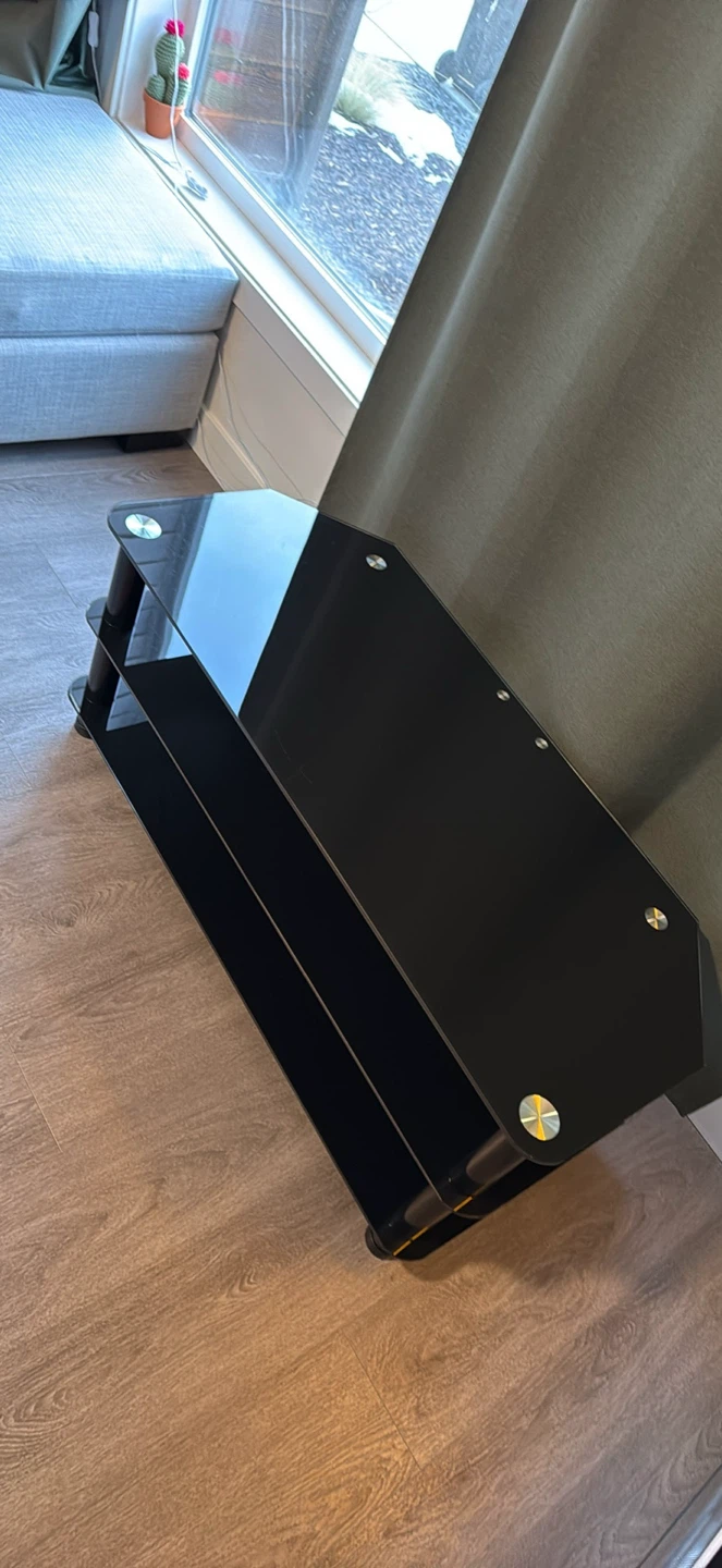 Tv stand - black glass