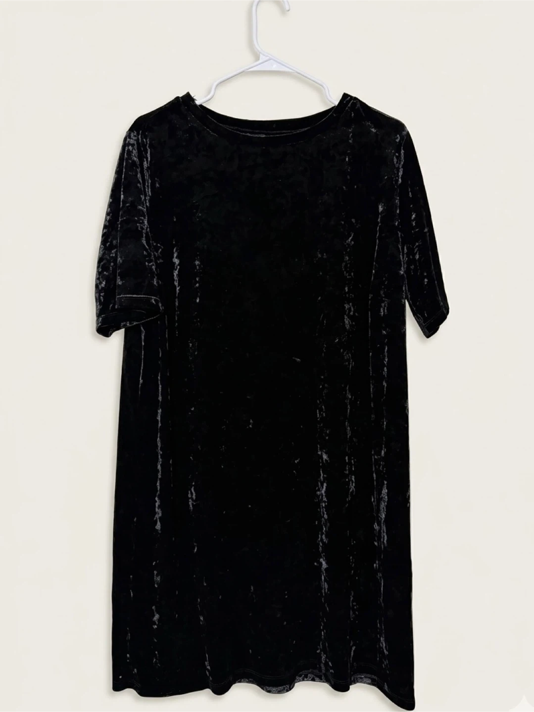 Black Velvet T-Shirt Dress
