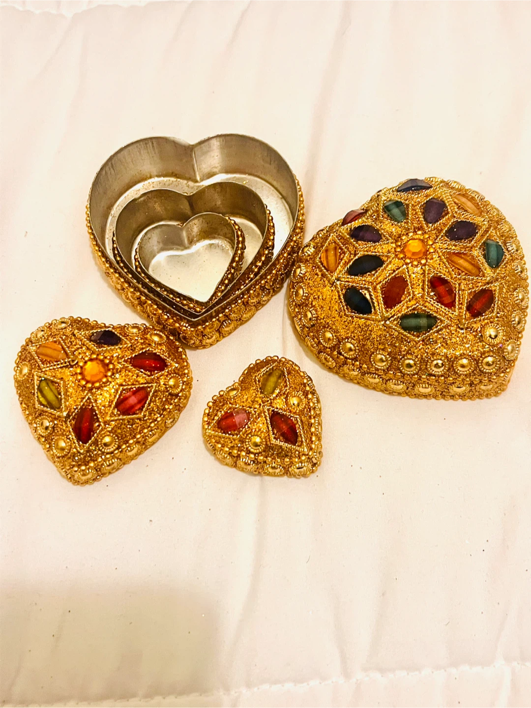 Set of 3 Heart Shaped Decorative Boxes - photo 2