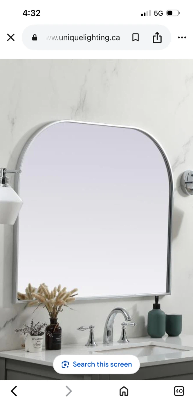 New Framed Arch Mirror 36x30 - photo 2