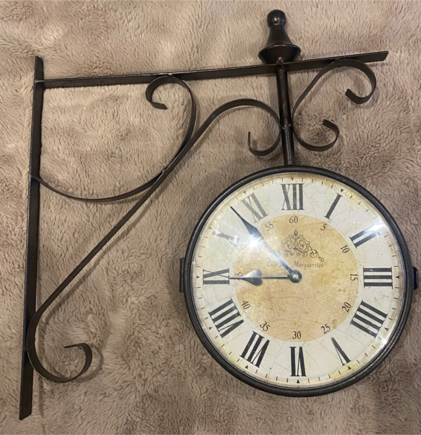 Vintage Style Double-Sided Wall Clock - photo 2