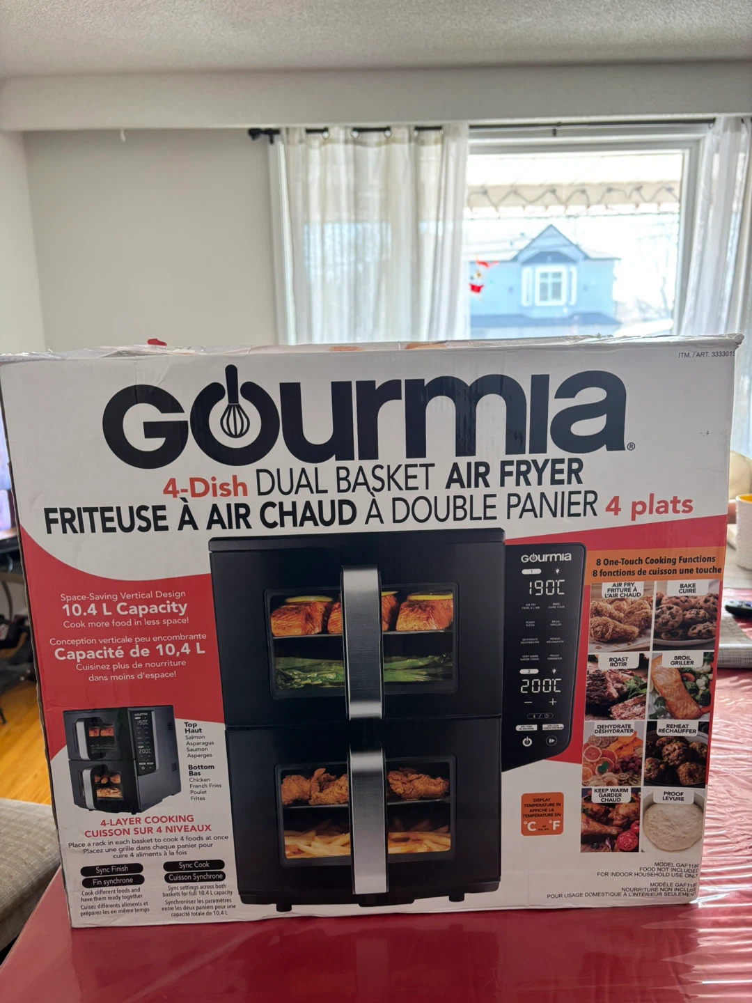 Gourmia 4-Dish Dual Basket Air Fryer 10.4L - photo 4