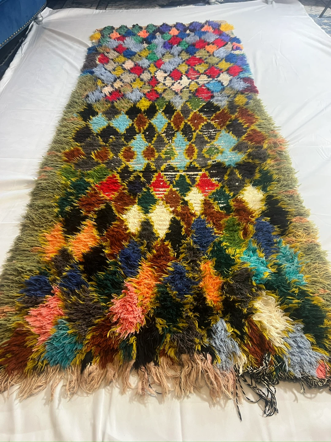 Authentic Vintage Moroccan Boucherouite Runner Rug - photo 2