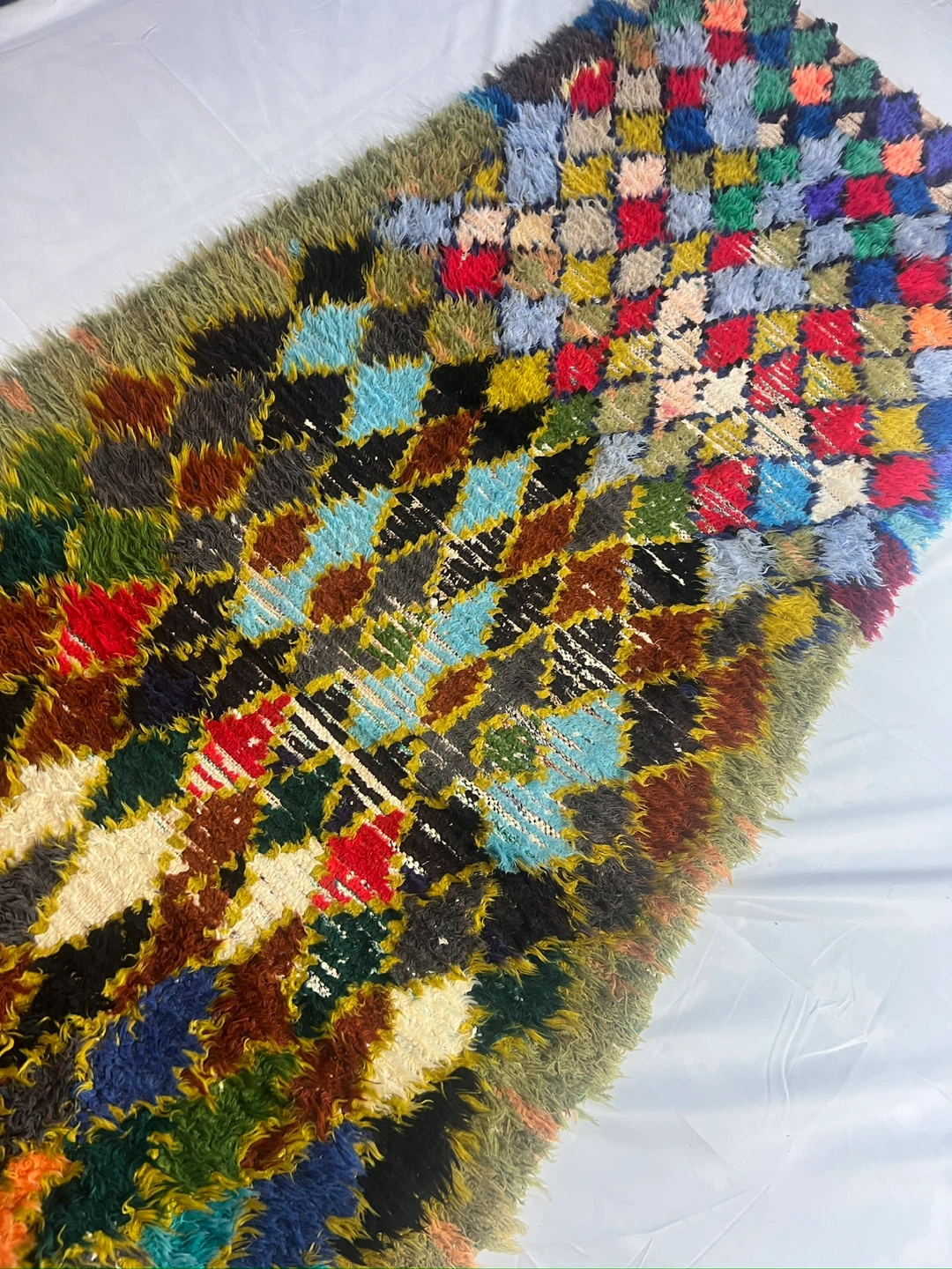 Authentic Vintage Moroccan Boucherouite Runner Rug - photo 3