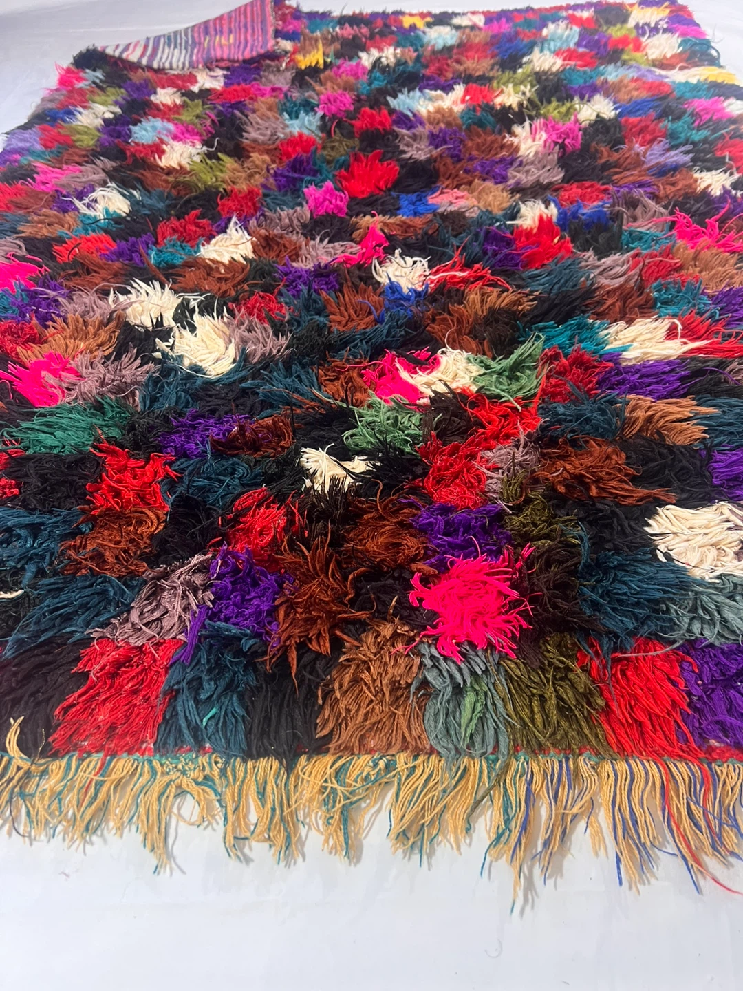Vintage Moroccan Boucherouite Rug Handmade Berber - photo 5