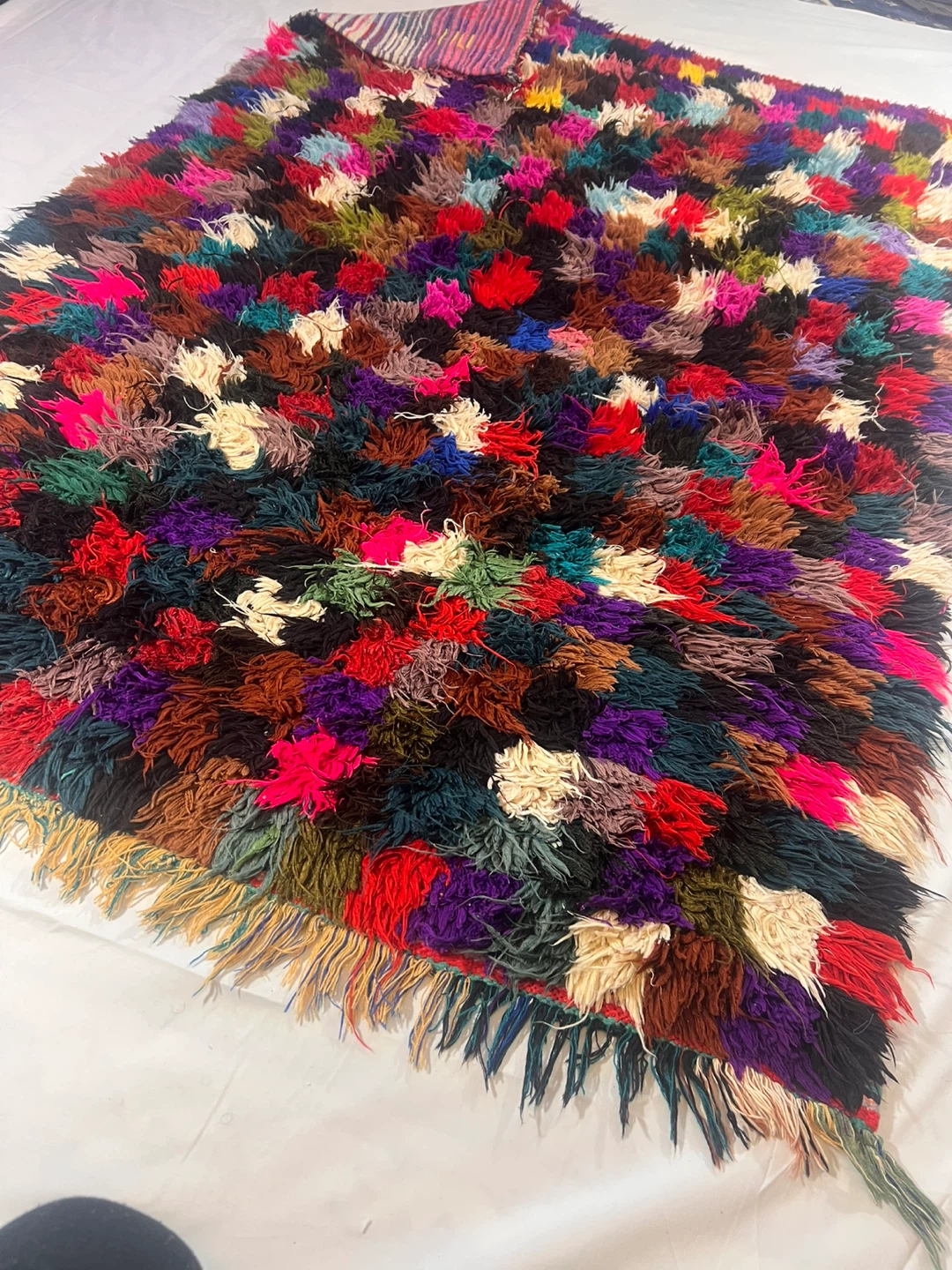 Vintage Moroccan Boucherouite Rug Handmade Berber - photo 4