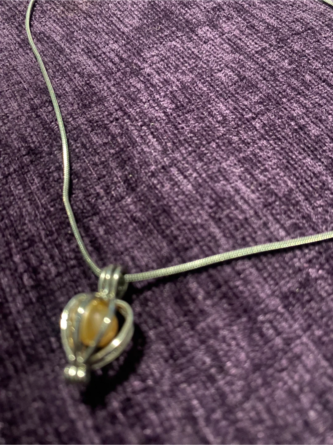 Pearl Cage Pendant Necklace